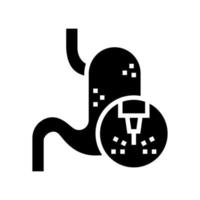 maag laser medische behandeling glyph pictogram vectorillustratie vector