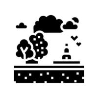 recreatief land glyph pictogram vectorillustratie vector