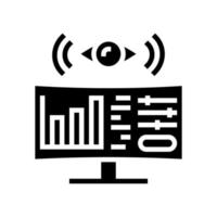 monitoring systeem glyph pictogram vectorillustratie vector