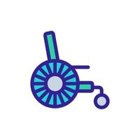snelle rolstoel pictogram vector overzicht illustratie