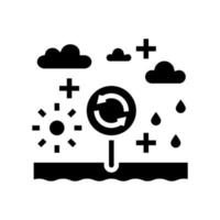 klimaatsysteem glyph pictogram vectorillustratie vector