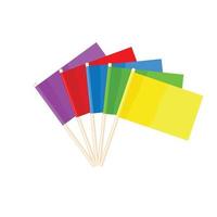 een reeks kleurrijke rechthoekige vlaggen. vector