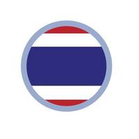 rond vectorpictogram, nationale vlag van het land thailand. vector