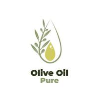 pure olijfolie illustratie logo vector