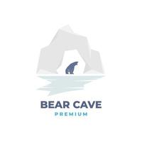 ijsbeer grot vector illustratie logo