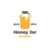 honing in een pot illustratie logo vector