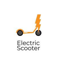 gele scooter abstracte illustratie logo met energie vector