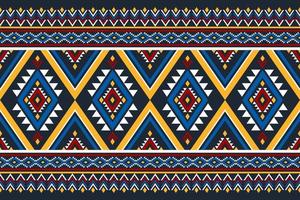 Azteekse etnische patroon traditioneel. geometrisch patroon in tribal. rand decoratie. ontwerp voor achtergrond, behang, vectorillustratie, textiel, stof, kleding, batik, tapijt, borduurwerk. vector