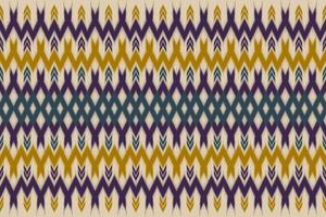 ikat etnische naadloze patroon traditioneel. gestreepte Azteekse stijl. ontwerp voor achtergrond, behang, vectorillustratie, textiel, stof, kleding, batik, tapijt, borduurwerk. vector