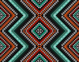 etnische abstracte patroon kunst. naadloos patroon in tribale, volksborduurwerk en Mexicaanse stijl. geometrisch gestreept. ontwerp voor achtergrond, behang, vectorillustratie, stof, kleding, tapijt. vector