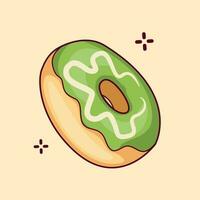 vector grafische illustratie van donut met gesmolten zoete en heerlijke jam