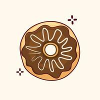 vector grafische illustratie van donut met gesmolten zoete en heerlijke jam