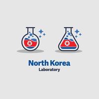 laboratorium in noord-korea vector