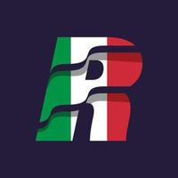italië alfabet vlag r vector