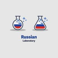 Russische laboratoriumpictogrammen vector