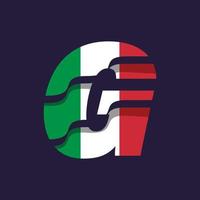 italië alfabet vlag g vector
