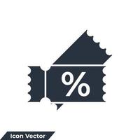 coupon pictogram logo vectorillustratie. kortingsbon symbool sjabloon voor grafische en webdesign collectie vector