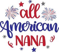 all american nana 2 vector, 4 juli vector, amerika vector