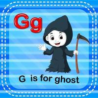 flashcard letter g is voor geest vector