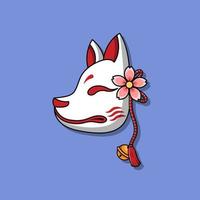 japans kitsune-masker, vectorillustratie eps.10 vector