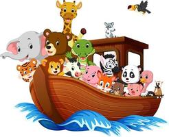 noah's ark cartoon vector