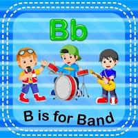 flashcard letter b is voor band vector