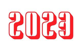 gelukkig nieuwjaar 2023 met getallen vectorillustratie vector