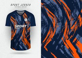 achtergrondmodel voor sporttrui, jersey, hardloopshirt, oranje penseelpatroon voor sublimatie. vector