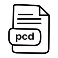 een pictogramontwerp van pcd-bestand vector