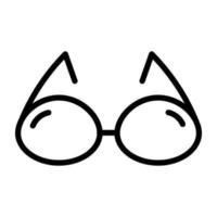 bewerkbaar lineair ontwerp icoon van bril, brillen accessoire vector