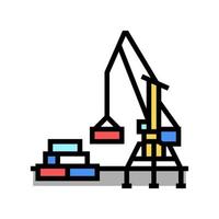 container loader poort apparatuur kleur pictogram vectorillustratie vector