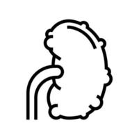 chronische pyelonefritis lijn pictogram vectorillustratie vector