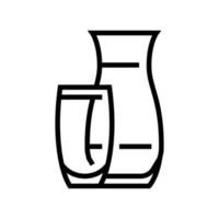 vaas glas productielijn pictogram vectorillustratie vector