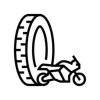 motorfiets banden lijn pictogram vectorillustratie vector