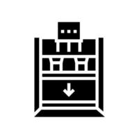 multiplex koude pers apparatuur glyph pictogram vectorillustratie vector