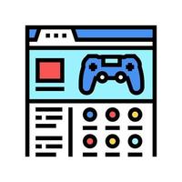 internet gaming kleur pictogram vectorillustratie vector