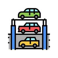 lift multilevel apparatuur parkeren kleur pictogram vectorillustratie vector