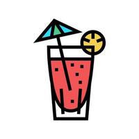 cocktail exotische drank kleur pictogram vectorillustratie vector