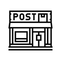 postkantoor lijn pictogram vectorillustratie vector