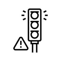 verbod verkeerslicht voor veilige kinderen lijn pictogram vectorillustratie vector