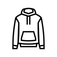 sweatshirt unisex kleding lijn pictogram vectorillustratie vector