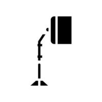 lichtbak fotostudio apparatuur glyph pictogram vectorillustratie vector