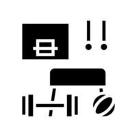 sport school discipline glyph pictogram vectorillustratie vector