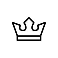 kroon koning pictogram vector. geïsoleerde contour symbool illustratie vector