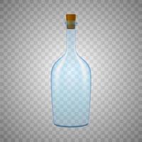 glazen fles op witte achtergrond vector