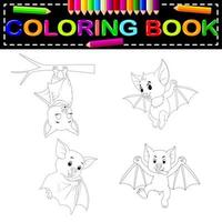 vleermuis kleurboek vector