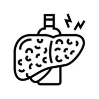 cirrose hepatitis lijn pictogram vectorillustratie vector