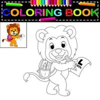 leeuw kleurboek vector