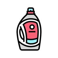 vloeibaar wasmiddel fles kleur pictogram vectorillustratie vector