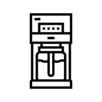 infuus koffie brouwen machine lijn pictogram vectorillustratie vector